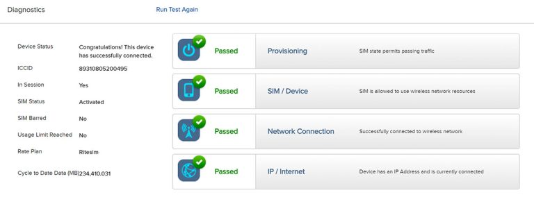 Connectivity management screenshot