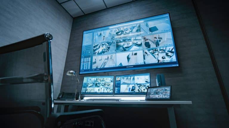 video wall showing cctv streams